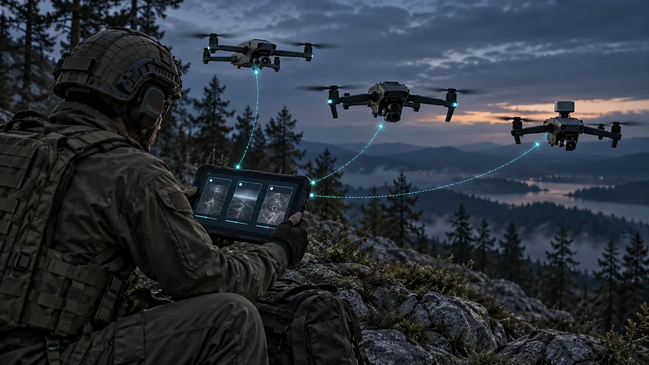 One operator coordinating three unmanned aircraft